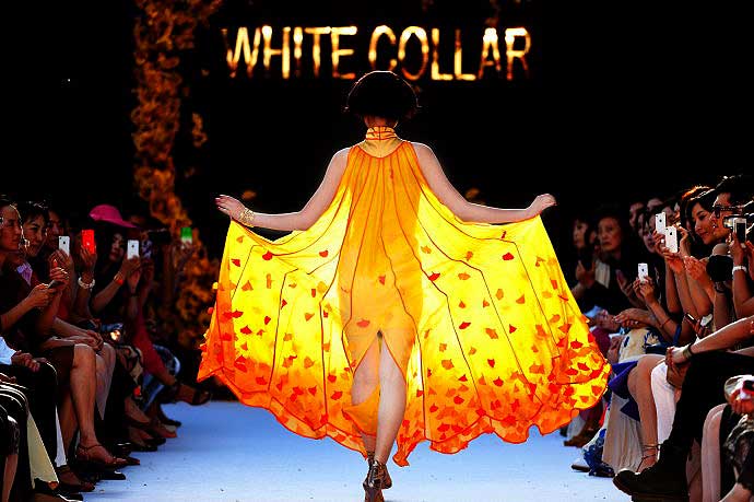 White Collar Ginkgo desfile de moda (foto effus.cn)