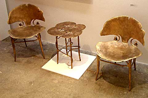 Ginkgo sillas y mesa por Claude Lalanne